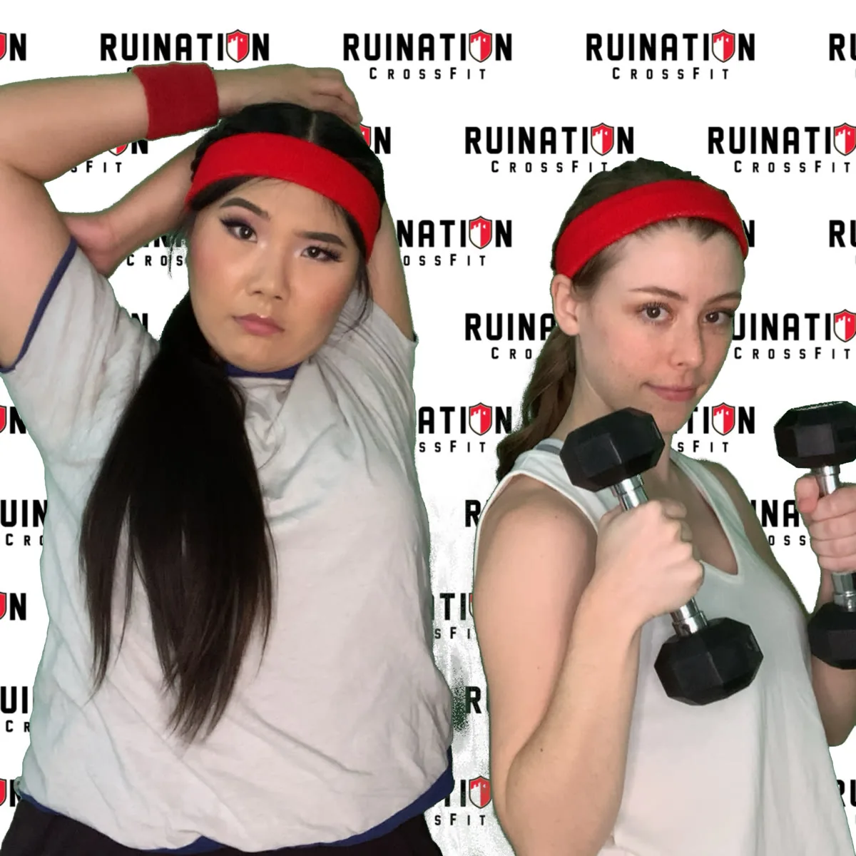 Guests using Clutch City digital photo booth at Houston party